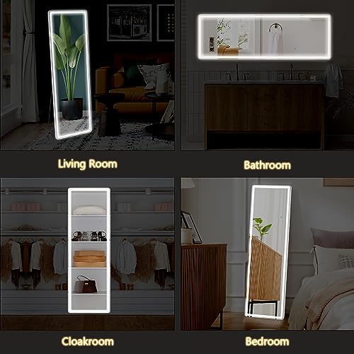 Full Length Standing Mirror with LED Lights