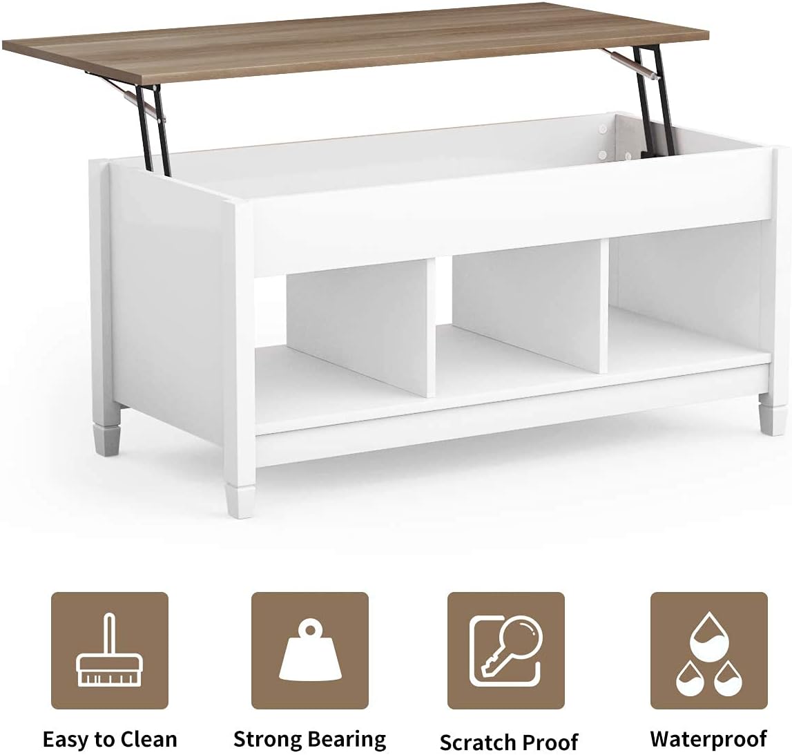 Tangkula Wood Lift Top Coffee Table