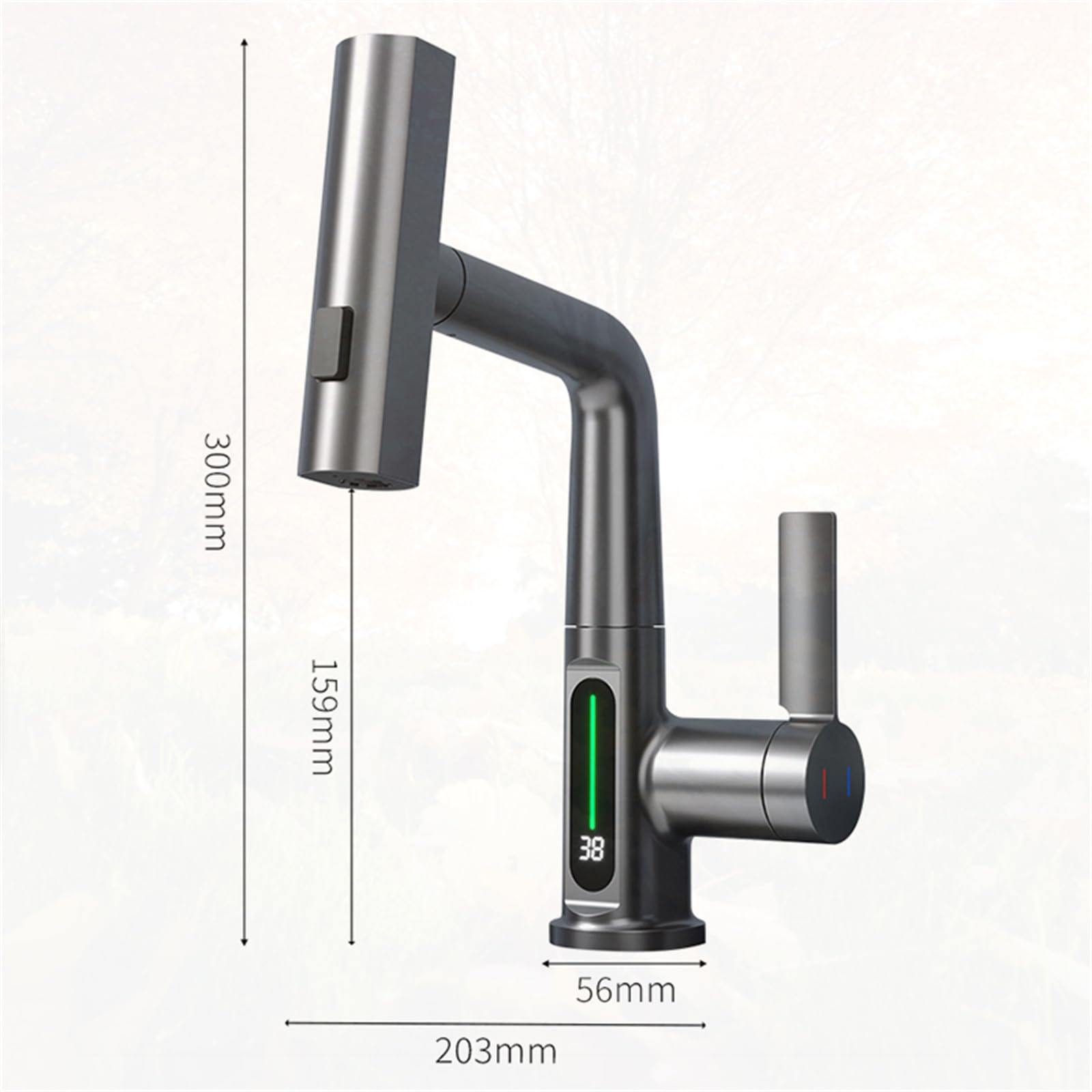 Luxury Waterfall Faucet for Bathroom Sink