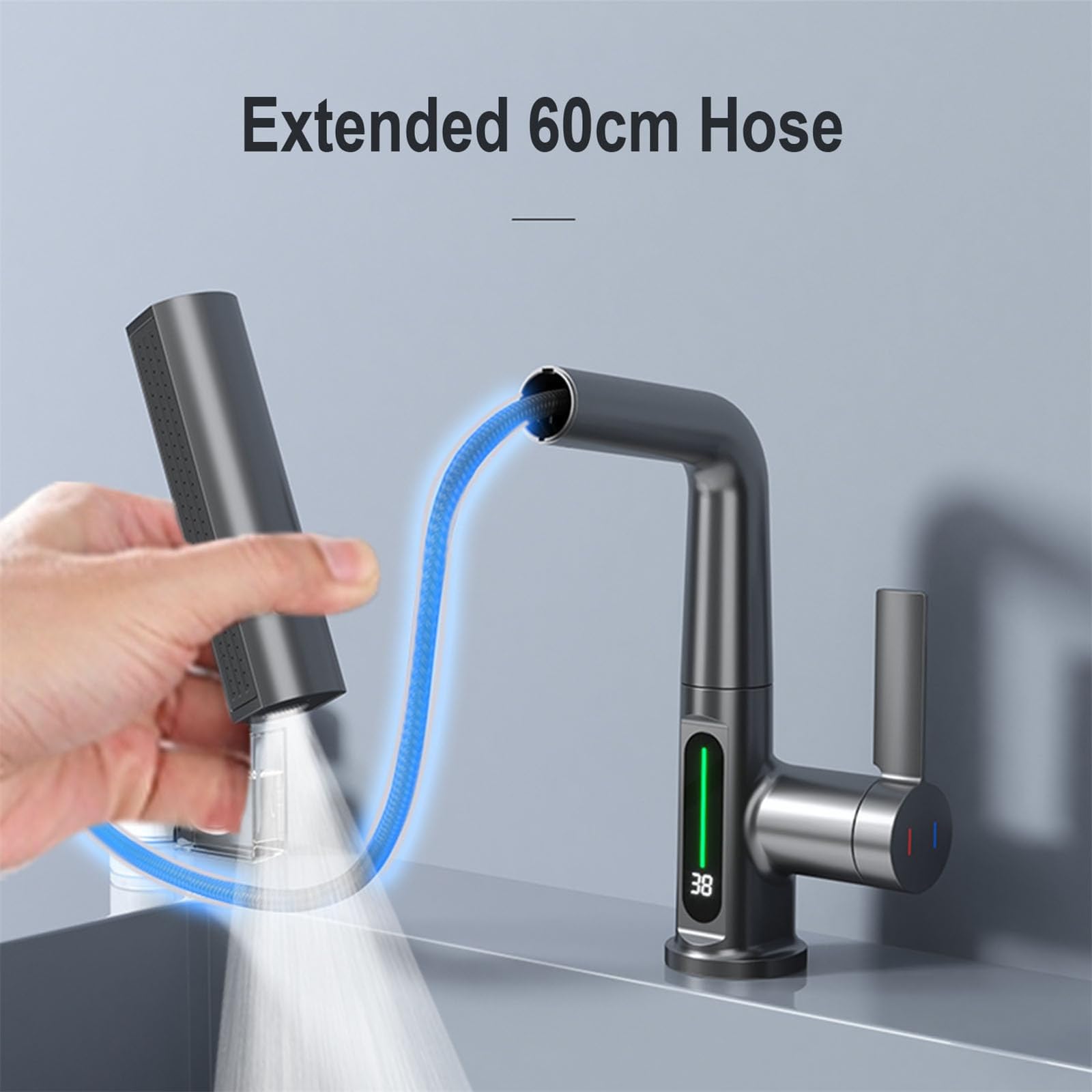 Luxury Waterfall Faucet for Bathroom Sink