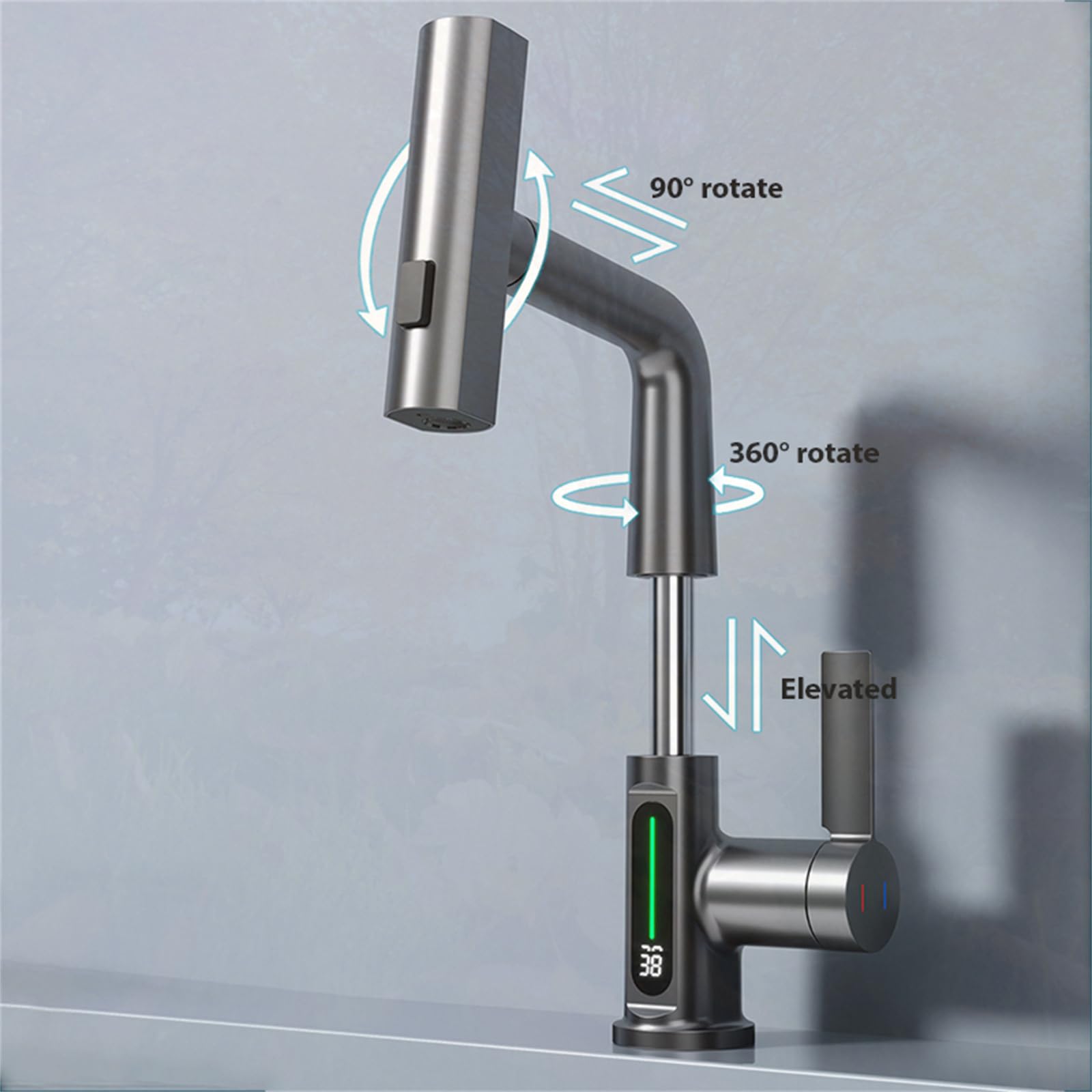 Luxury Waterfall Faucet for Bathroom Sink