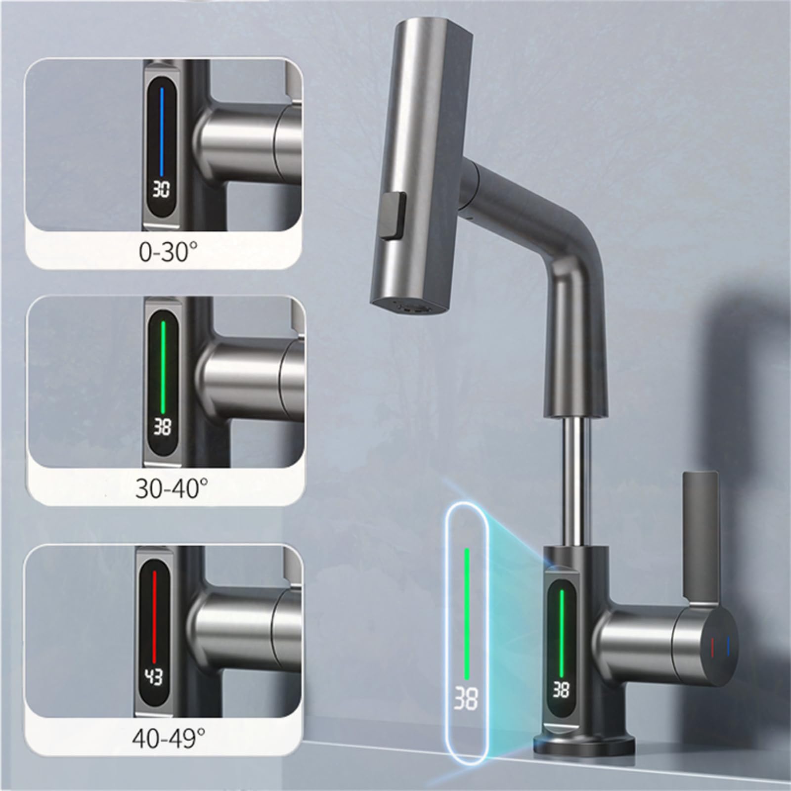 Luxury Waterfall Faucet for Bathroom Sink