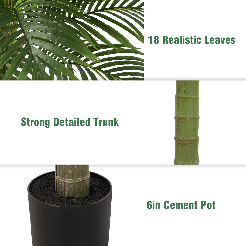 FLOWORLD Palm Tree Artificial Tropical Plant 6FT