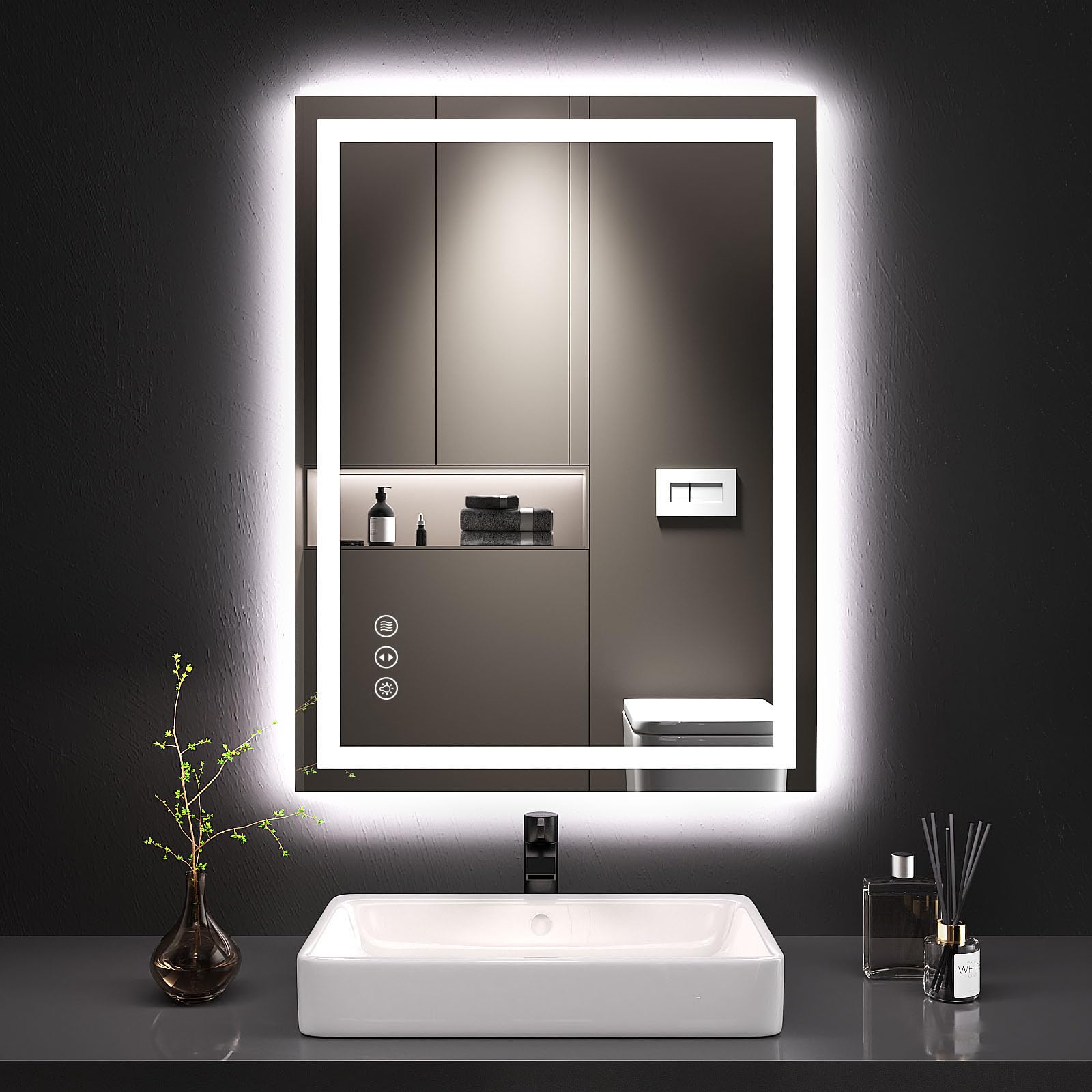 LOAAO Bathroom Smart Mirror with LED Lights
