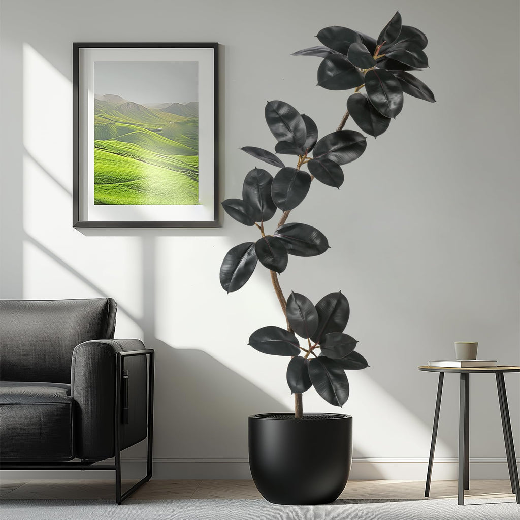 Bailikang 5.2ft Artificial Rubber Tree Faux Plant