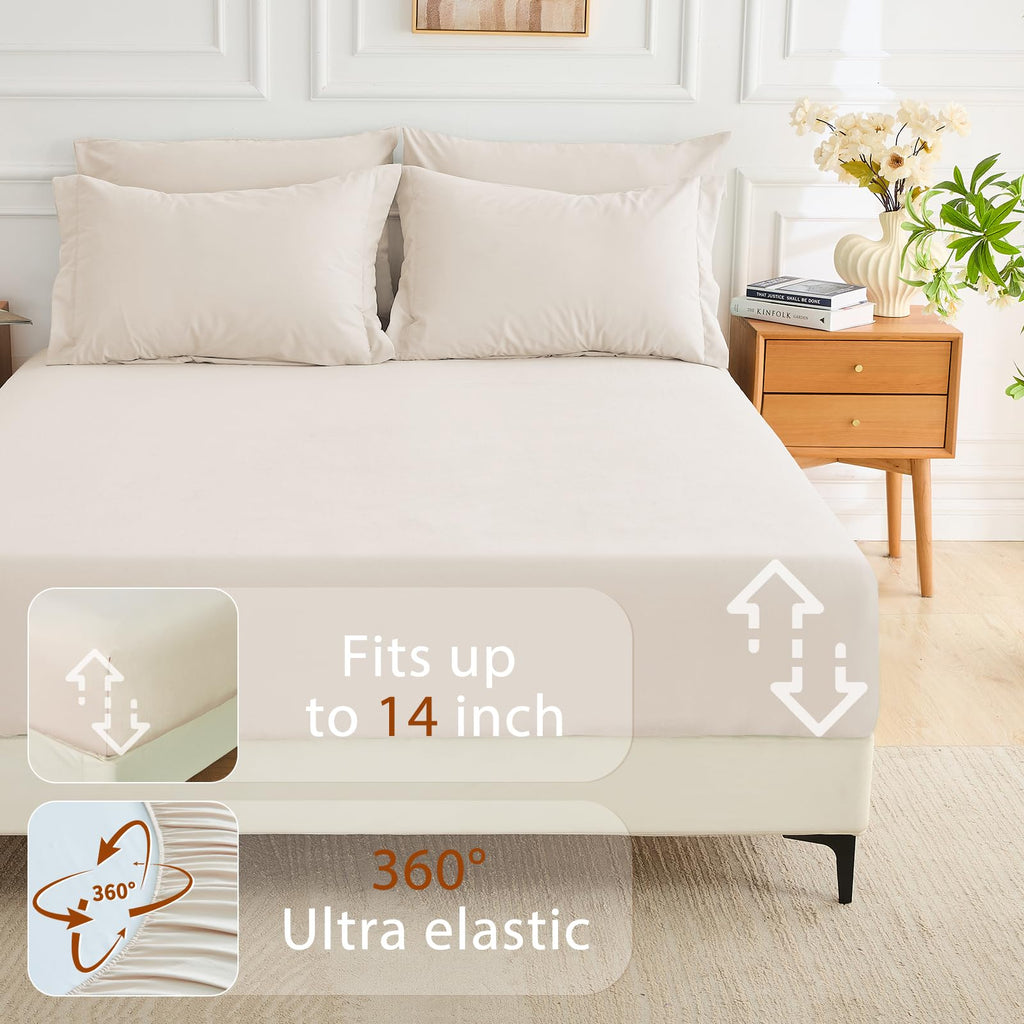 MUXHOMO 7 Pieces Queen Comforter Set