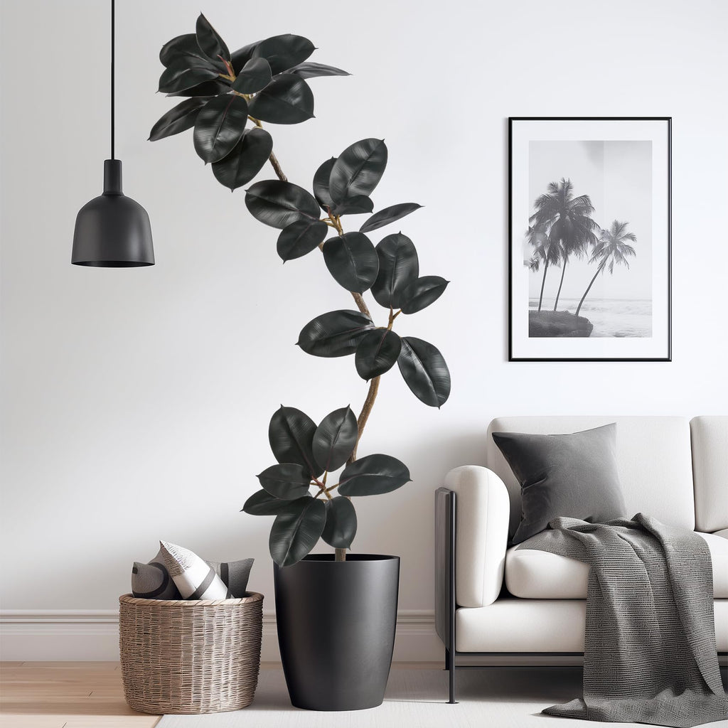 Bailikang 5.2ft Artificial Rubber Tree Faux Plant