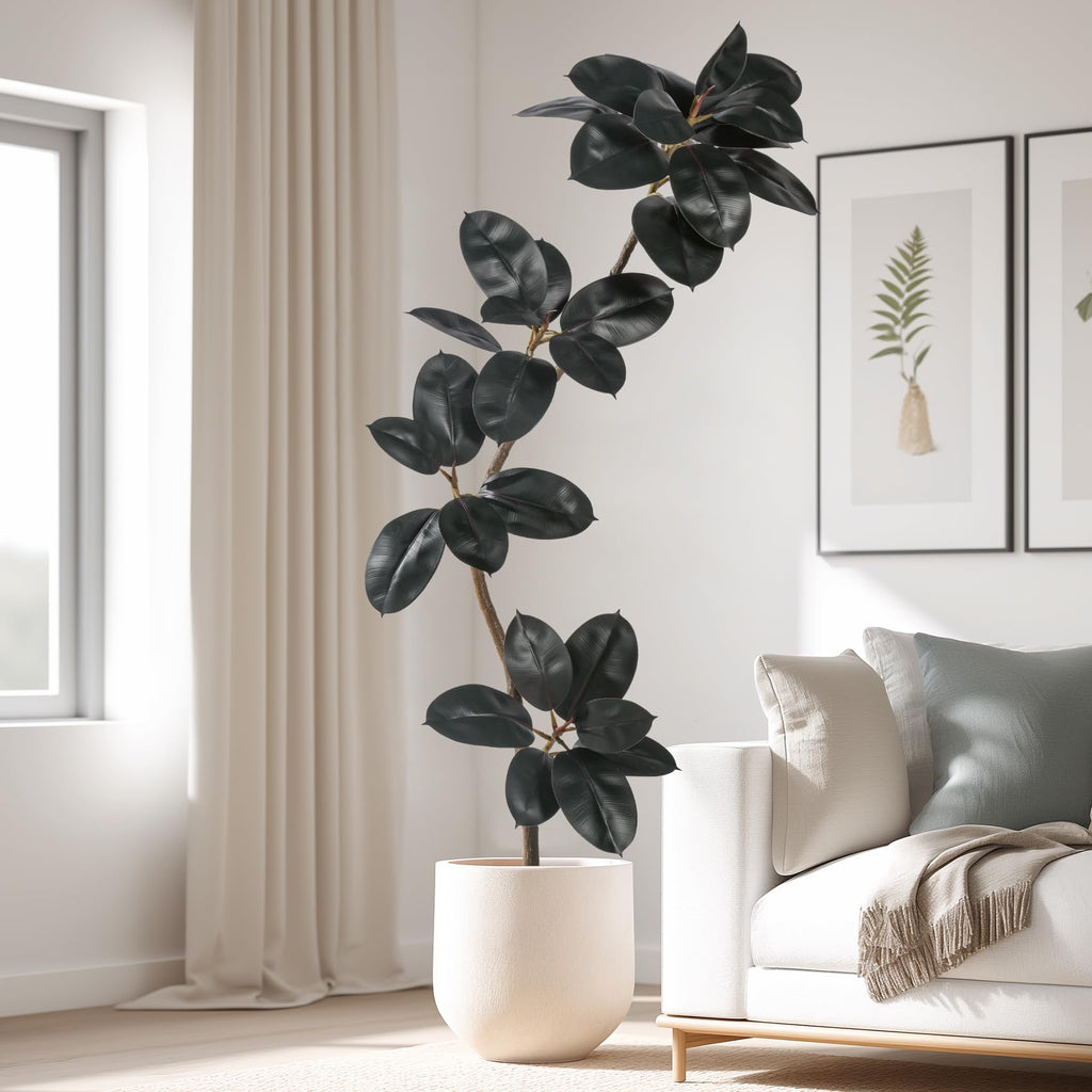 Bailikang 5.2ft Artificial Rubber Tree Faux Plant