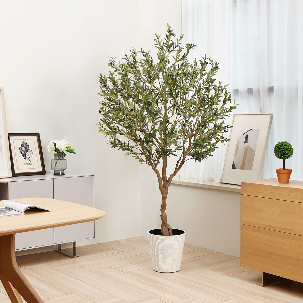 LOMANTO Olive Trees Artificial Indoor 7Ft