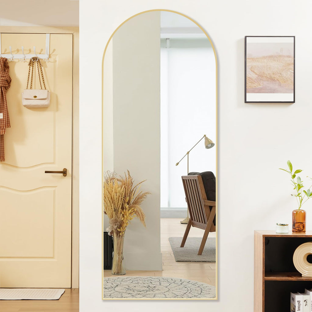 Sweetcrispy 64"x21" Arched Full Length Mirror