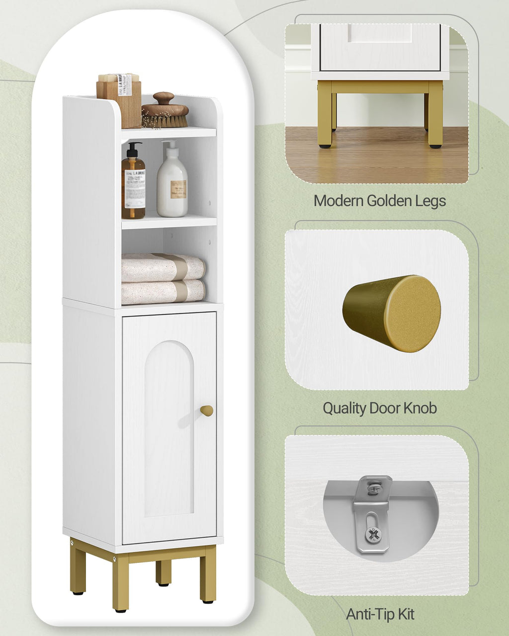 Bathroom Corner Storage Cabinet