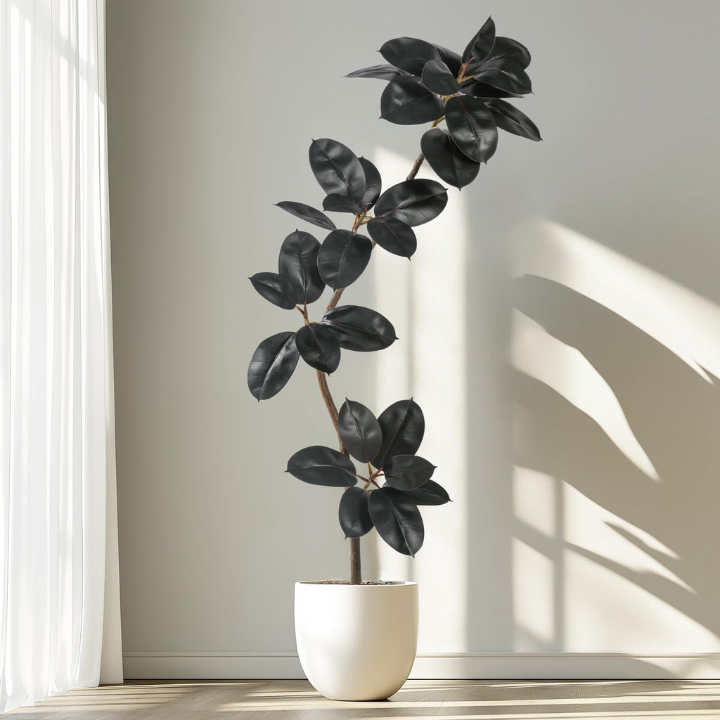 Bailikang 5.2ft Artificial Rubber Tree Faux Plant
