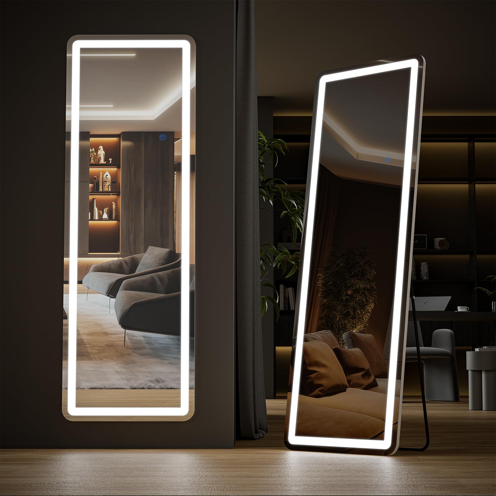 Full Length Standing Mirror with LED Lights