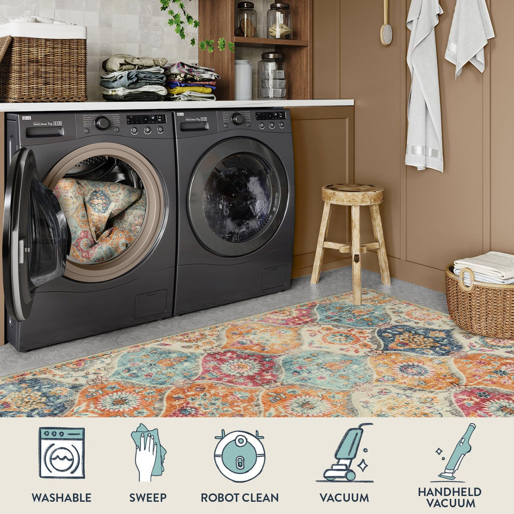 Lahome Moroccan Trellis Washable Rug