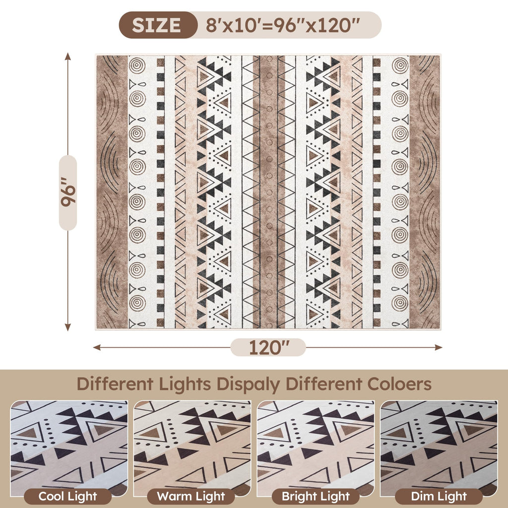 Large Mosaic Living Room Rug 8x10 Feet