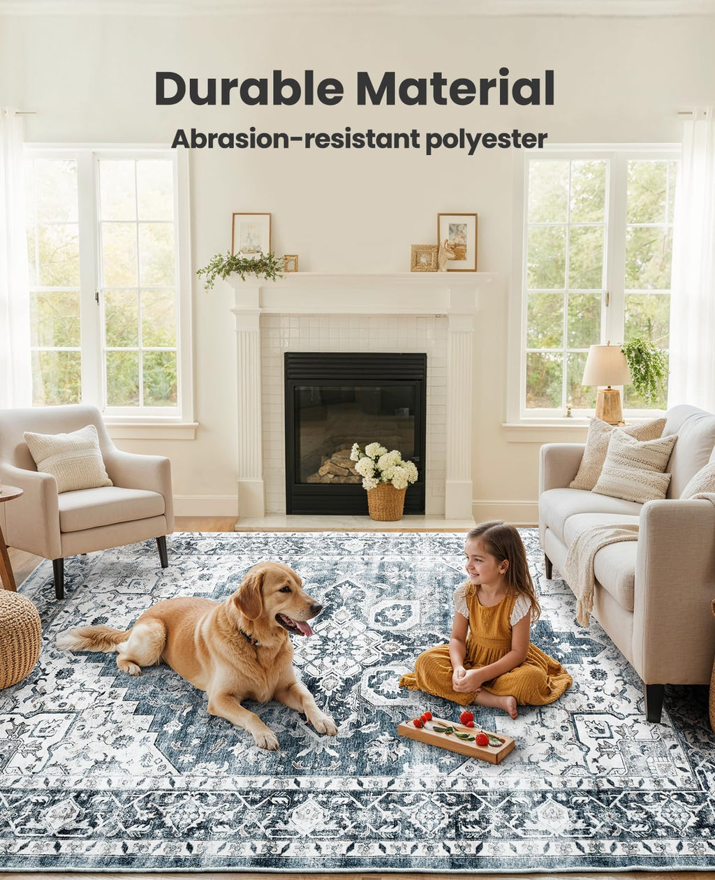 AMADA  Washable Large Rug