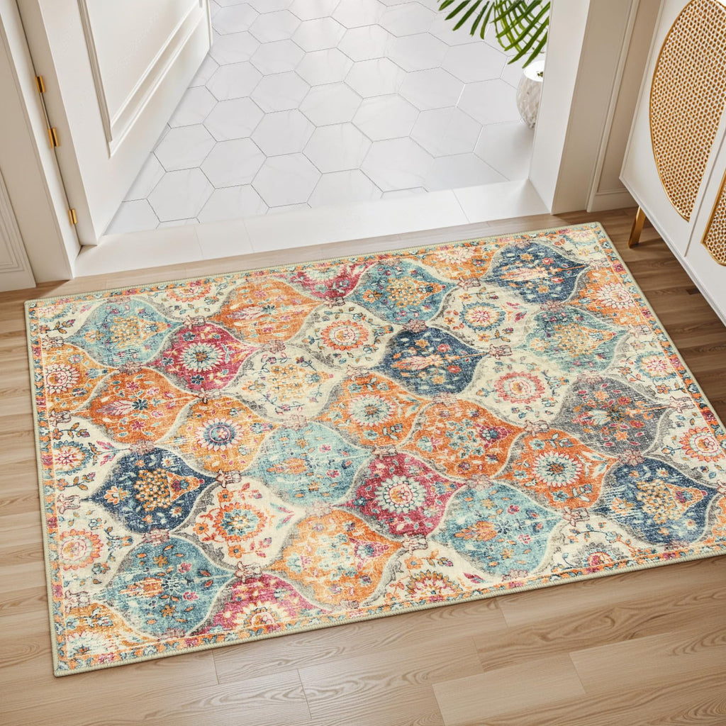 Lahome Moroccan Trellis Washable Rug