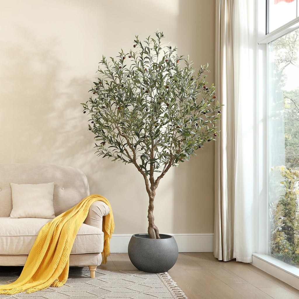 LOMANTO Olive Trees Artificial Indoor 7Ft
