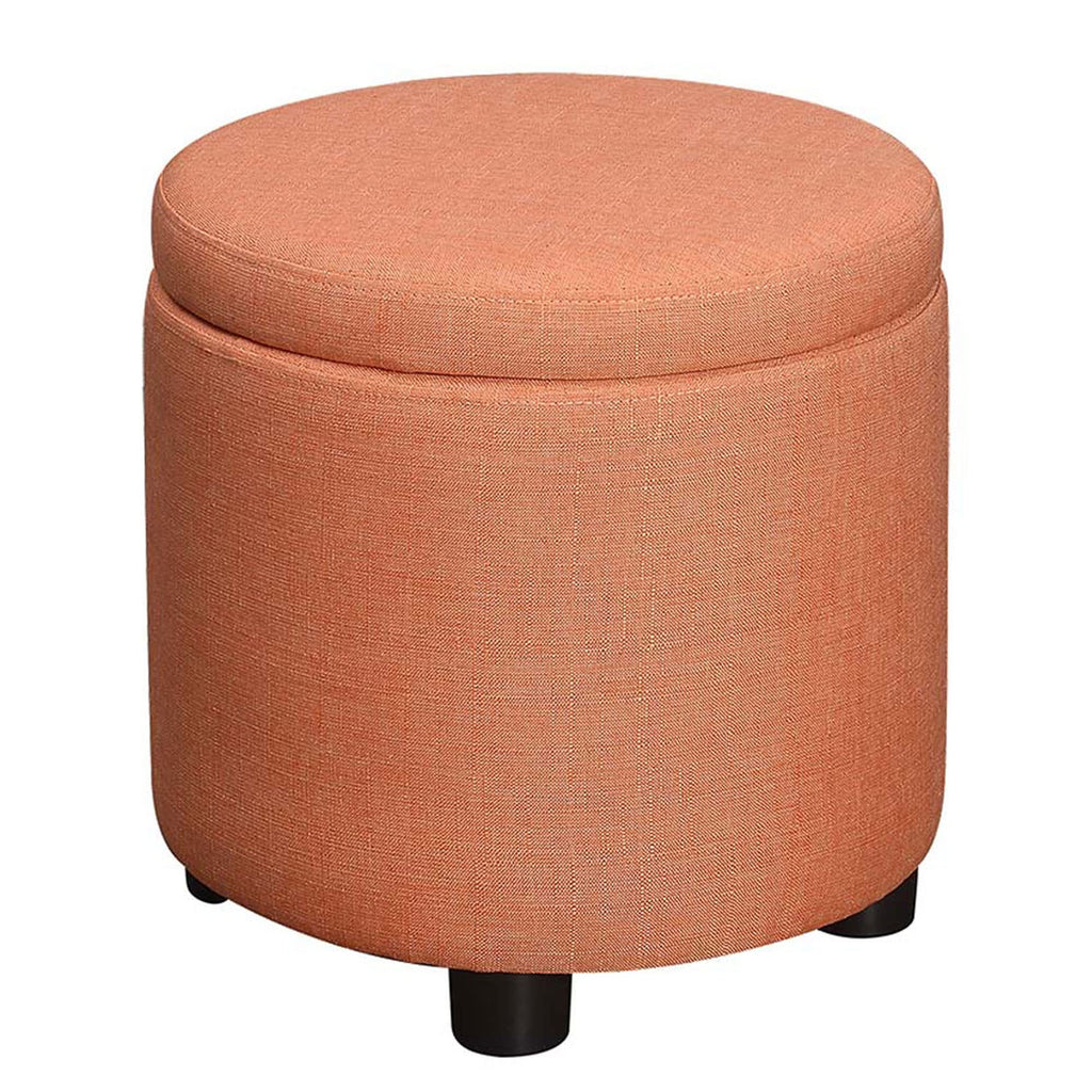 Round Ottoman with Storage and Reversible Tray Lid