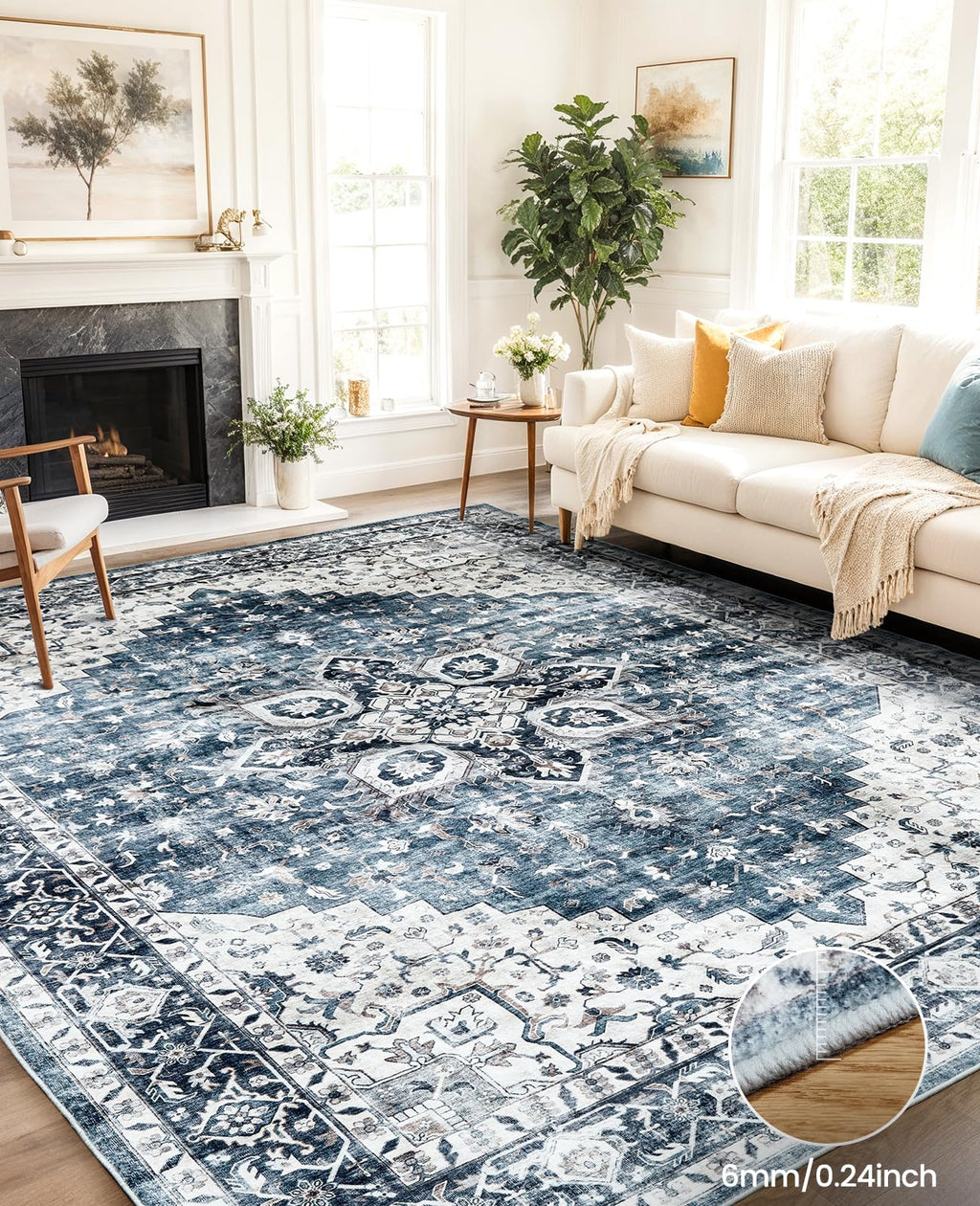 AMADA  Washable Large Rug