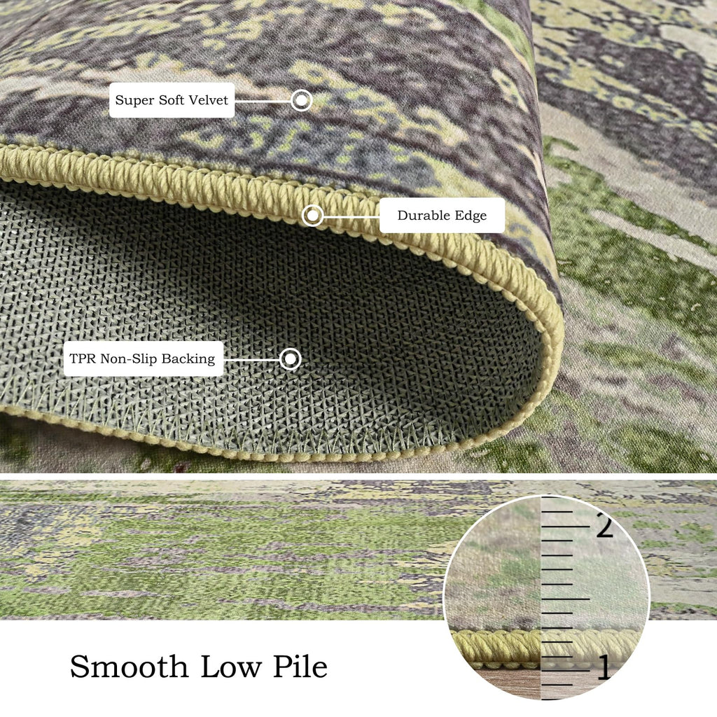 TONEED Abstract  Modern Area Rug 4x6 Feet