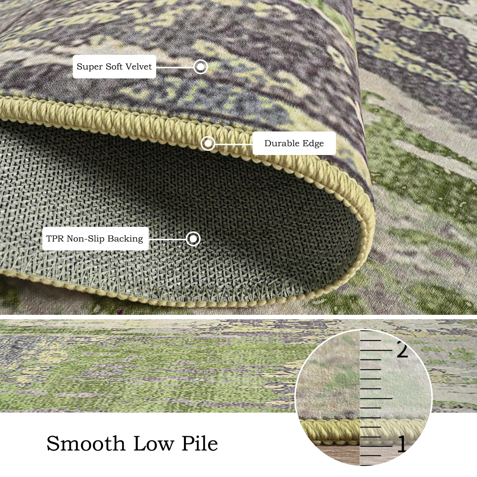 TONEED Abstract  Modern Area Rug 4x6 Feet