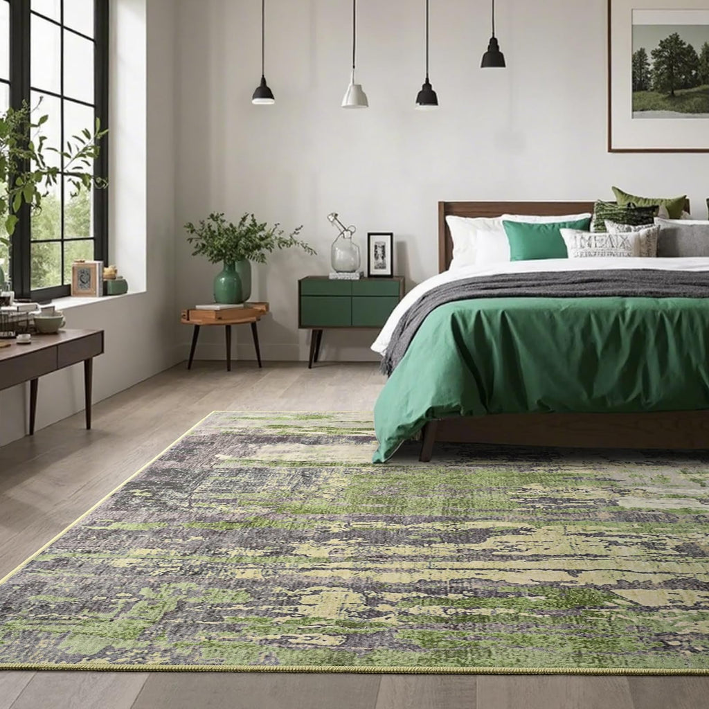 TONEED Abstract  Modern Area Rug 4x6 Feet