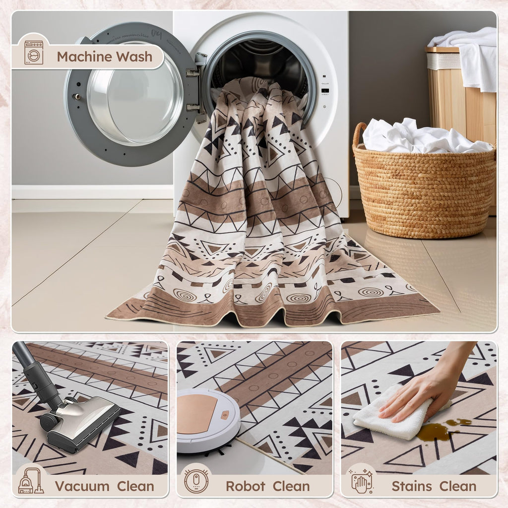 Large Mosaic Living Room Rug 8x10 Feet