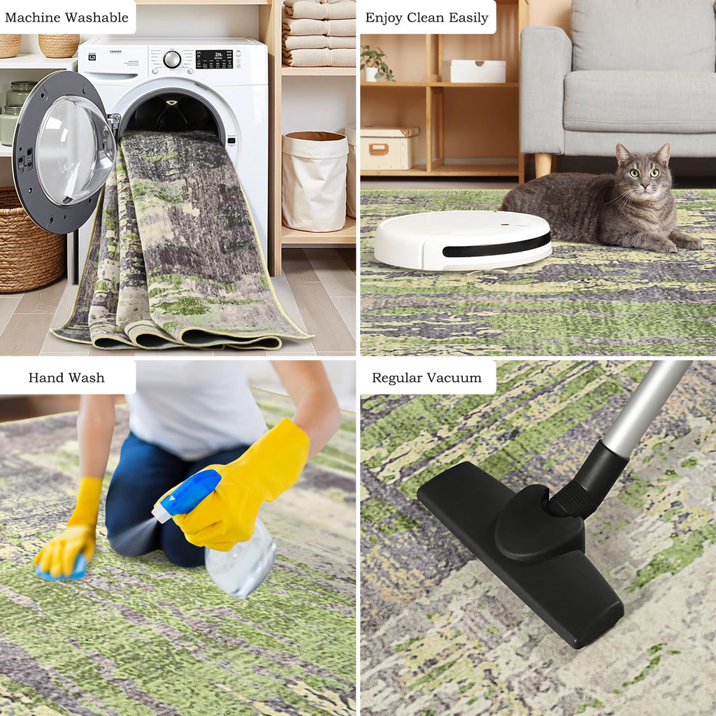 TONEED Abstract  Modern Area Rug 4x6 Feet