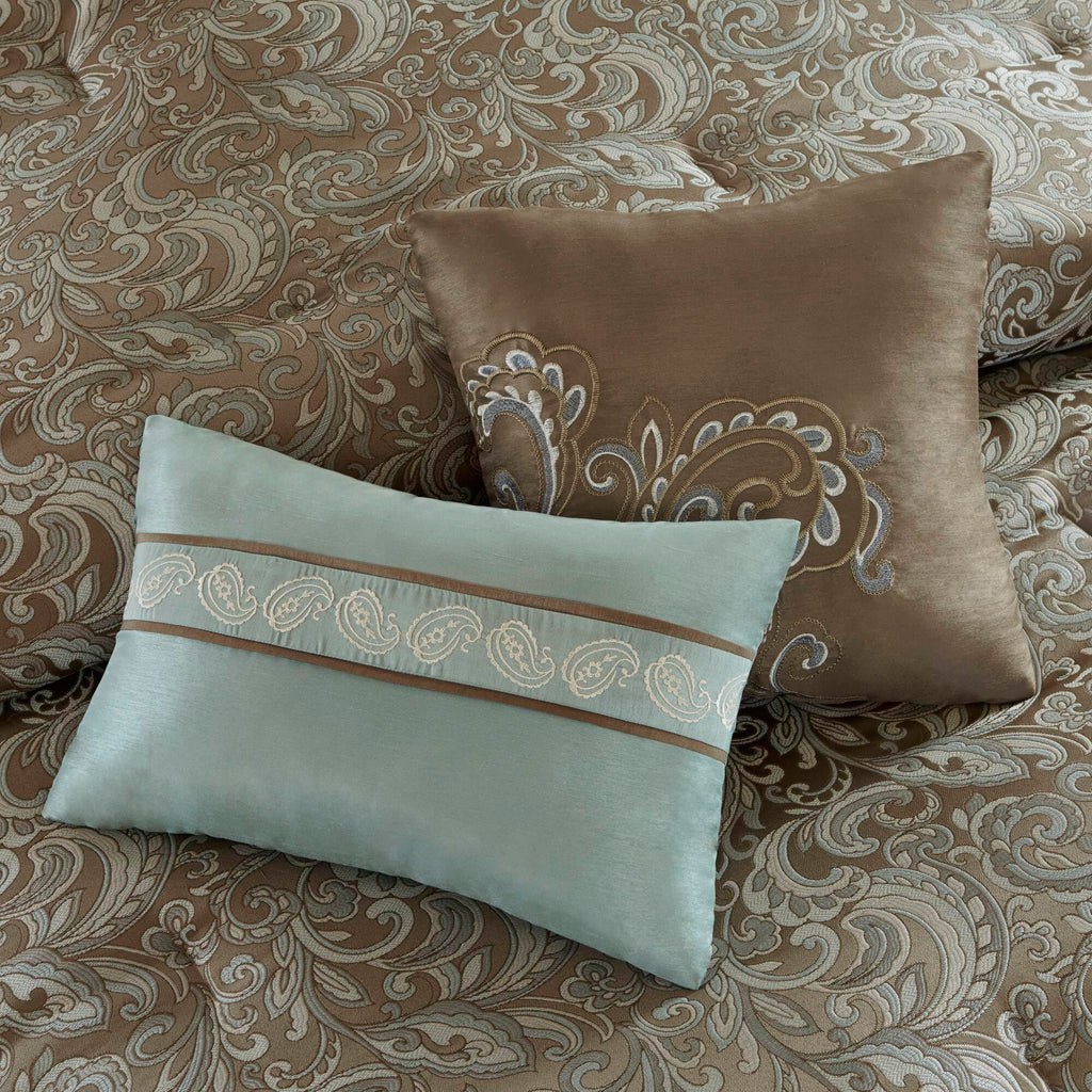 Madison Park Essentials Brystol 24 Piece Room in a Bag Faux Silk Comforter